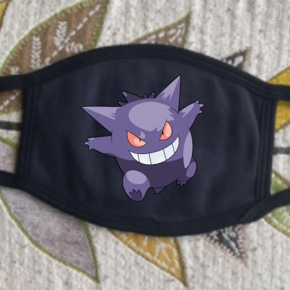 Gengar Ghost Pison Pokemon Face Mask - Picture 1 of 2